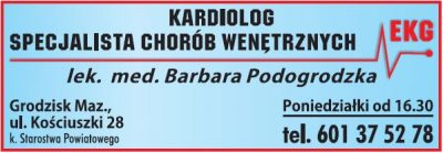 Dr Barbara Podogrodzka  kardiolog &#8211; internista