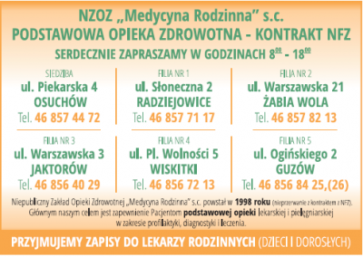 NZOZ &#8222;Medycyna Rodzinna&#8221; S.C